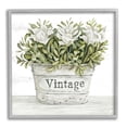 thumbnail image 4 of Stupell Industries Vintage Flower Planter Rustic Blooms Full Leaves Painting Gray Framed Art Print Wall Art, Design by Cindy Jacobs, 4 of 5