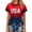 Red3, variant on Womens America 2026 Graphic Soccer Crewneck Short Sleeve Star Print Country Pride Football Fan Athletic Style Top