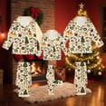 thumbnail image 4 of KICILVS Christmas Family Pajamas Matching Sets Holiday Pajamas Set Long Sleeve Festival Party Sleepwear Xmas Pjs, 4 of 7
