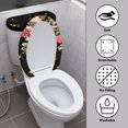 thumbnail image 3 of SEANATIVE Mushroom Toilet Lid Cover Daisy Toilet Lid Dust Pad Toilet Elastic Edges Tank Lid Pad Non Slip Toilet Mat Fit Most Round and Elongated Oval Aesthetic Toilet Protector Decor, 2pcs, 3 of 7