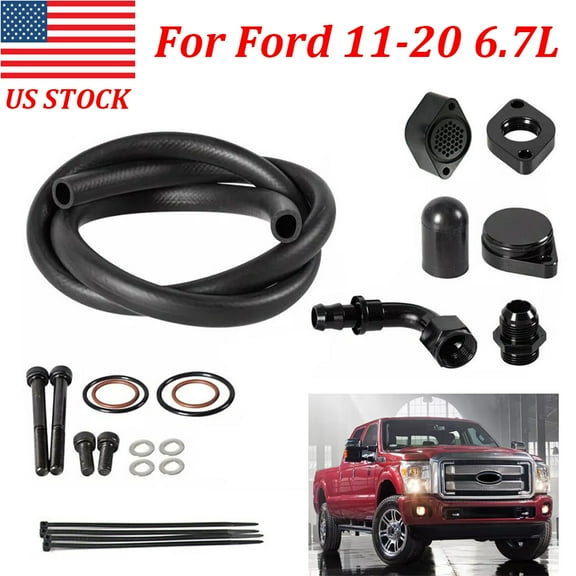 Ryhampaper For Ford F250 F350 6.7L Powerstroke 2011-2020 Engine Kit CCV PCV Replacement Black