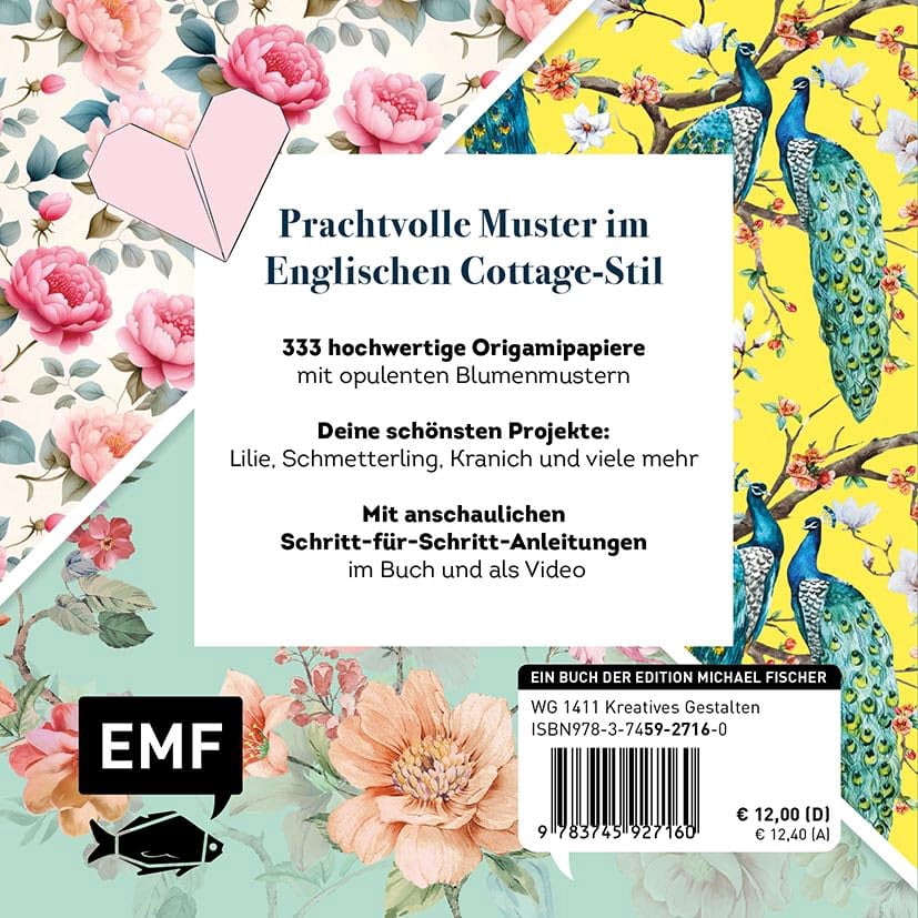 333 Origami – Cottage Garden – Wunderschöne Papiere falten für Blumen-Fans: Das Ori (Paperback)