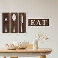thumbnail image 4 of Wooden Fork Spoon Knife Sign Farmhouse Decor Wall Dining Room Eat Signs Kitchen Emblems Cupboard Art, 4 of 6