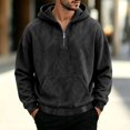 thumbnail image 2 of Frnrwgo Men's Hoodie Half Zip Loose Fit Warm Long Sleeve Hooded Casual Fall Winter Top, 2 of 6