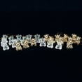 thumbnail image 2 of The Ribbon People Club Pack of 96 Clear and Gold Assorted Teddy Bear Ornaments 1.5", 2 of 2