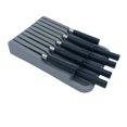 thumbnail image 5 of Bloque de cuchillos de cajón, soporte de cuchillos de cajón con capacidad para 4 cuchillos, 29,2*18*5,3 cm, organización de cajones de cocina, profesionales para bloque de cuchillos de cocina, 5 of 5