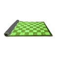 thumbnail image 2 of Ahgly Company Indoor Round Checkered Green Modern Area Rugs, 3' Round, 2 of 4