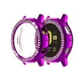 thumbnail image 3 of Watches Case Firmness Round Shape Hard Frame Bumper Sparkle Rhinestone Protector Chic Shockproof Solid Shell Watch Cover R820-44mm Purple, 3 of 8