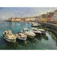 thumbnail image 3 of Strube, Ling 24x19 Black Modern Framed Museum Art Print Titled - Boats in Belle - Ille Island, 3 of 5