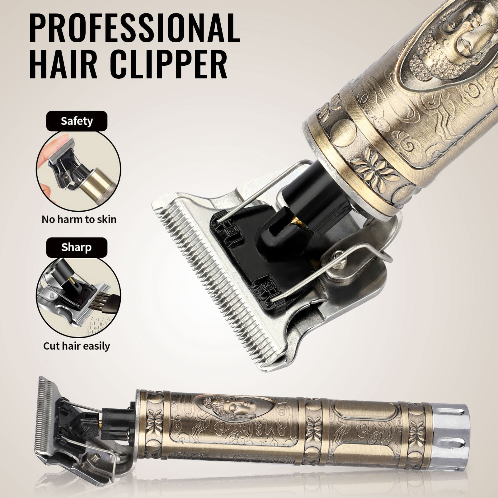 cordless zero gapped trimmer hair clipper
