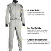 Finishline SIngle-Layer SFI-1 One-Piece Racing Suit, Black L
