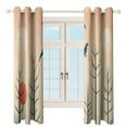 thumbnail image 3 of Blackout Curtains for Bedroom Watercolor Bird Full Room Darkening Grommet Curtains for Living Room,Thermal Insulated Ombre Drapes, 3 of 7