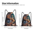 thumbnail image 2 of Kdxio Whimsical Animal Spiral Print Drawstring Backpack Bag,Waterproof Draw String Back Sack, Gym Drawstring Bags Swim Bag For Unisex, 2 of 5
