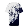 thumbnail image 6 of Jewelreauty Women Plus Size Summer Tops Casual V Neck Short Sleeve Tunic Floral Blouses Shirts, 6 of 7