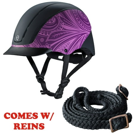 X Sml Troxel Dialfit Low Profile Spirit Horse Riding Helmet Purple Boho W/