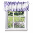 thumbnail image 2 of Watercolor Purple Vineflowers Leaves Valances for Windows,Kitchen Valance Rod Pocket Short Curtain, Spring Summer Floral Valance Curtain Window Valances for Bedroom Bathroom Living Room 54x18in, 2 of 9