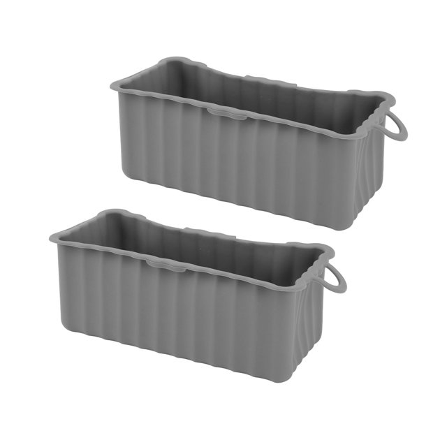 2PCS Silicone Grease Drip Pan For Blackstone Griddle, Reusable Rectangular Grease Catcher Cup Liner With Wide Compatibility, Eco Friendly, Easy To For Camping Barbeque