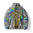 thumbnail image 2 of Abrigo de algodón con estampado personalizado de moda para hombre, moderno y versátil, cómodo y cálido, parka para hombre, 2 of 5