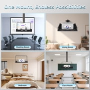 ZDSSY Black Universal Ceiling Extending Projector Tray, Height Adjustable, Universal Bracket with Concealed Cable Management