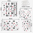 Dog Paw Shower Curtain Sets with Rugs 4 Piece Cute Kitten Cat Footprint