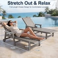 thumbnail image 6 of MINDYES Outdoor Chaise Lounge Chairs Set of 2, Adjustable Pool Lounge Chairs Patio Recliners for Poolside and Backyard, Gray, 6 of 8