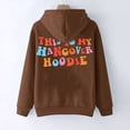 thumbnail image 4 of Pntutb mujeres Otoño Invierno letra colorida bloque de Color estampado cuello en V cultivo entrenamiento manga larga Sexy largo con capucha tops pulóver blusa Pntutb Pntutb-2287, 4 of 9