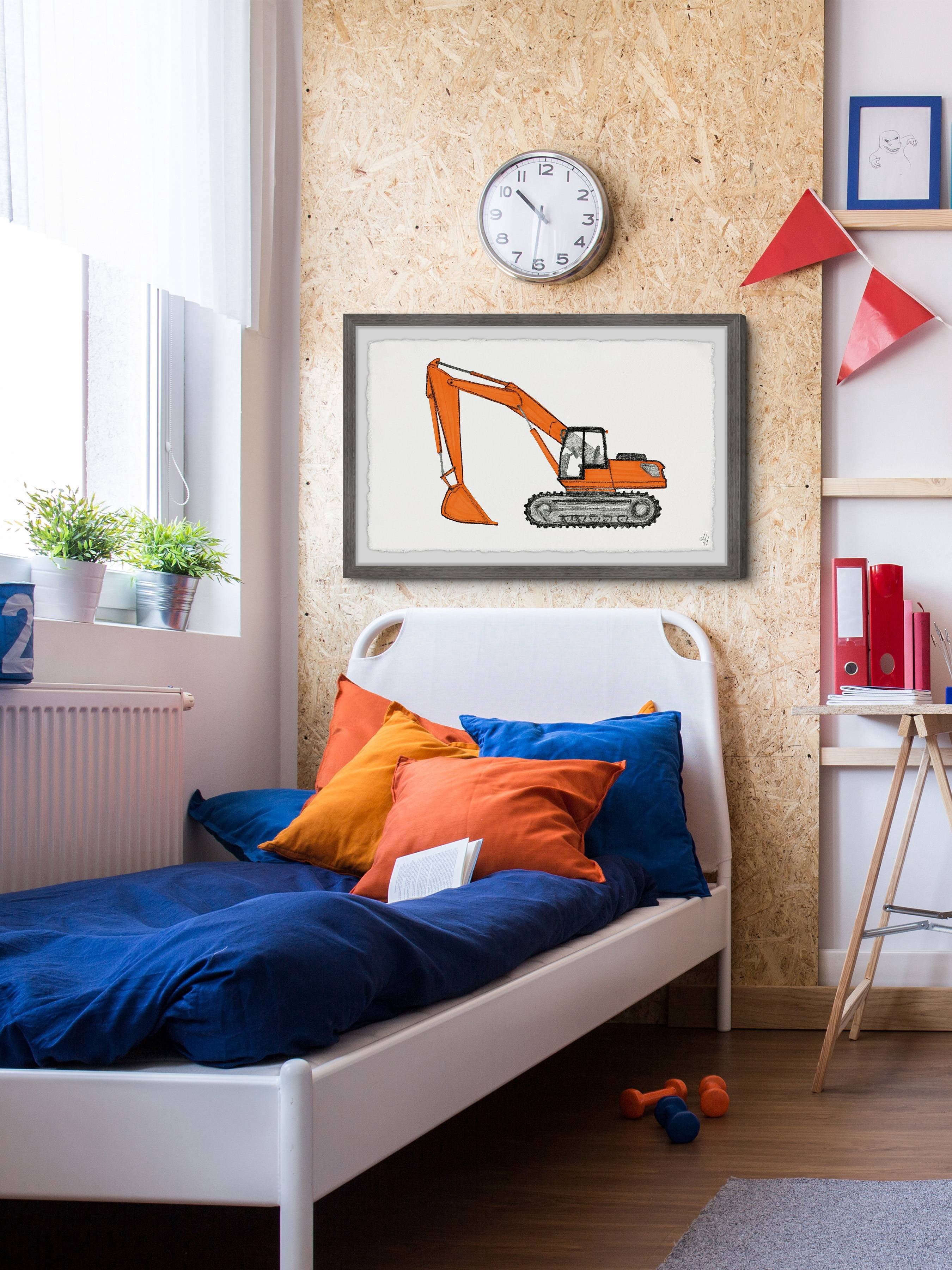 Marmont Hill Excavator Truck Framed Wall Art