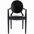 thumbnail image 2 of Modway Casper 18.5" Modern Plastic Dining Armchair, Black Finish, 2 of 5
