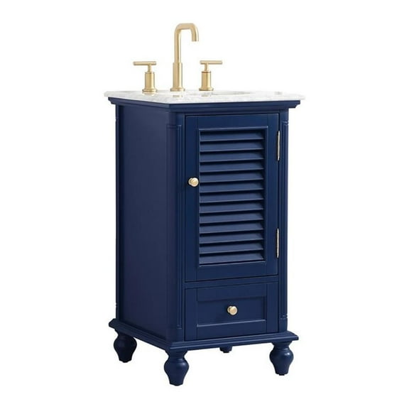 19 inch single bathroom vanity in blue
