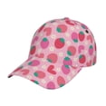 thumbnail image 1 of Balery Haear Strawberry Gorra de béisbol de tamaño ajustable para correr, entrenar y actividades al aire libre. Gorra de papá para todas las estaciones., 1 of 6