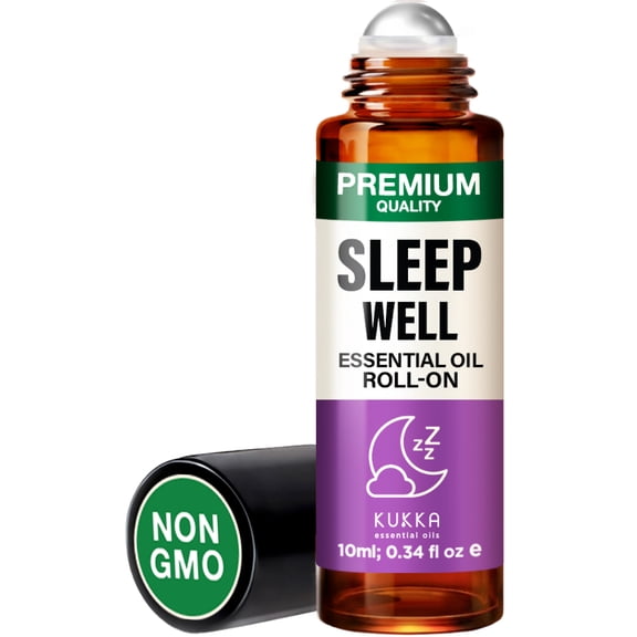 Kukka Sleep Well Essential Oil Roll On - 0.34 Fl Oz - Supports Relaxation And Comfort Before Bed For Restful Nights - Compact Roll-On, Alcohol-Free, Non-GMO And Cruelty-Free