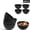 Black[4PCS], variant on Bxaolu Soup Bowls, 4 Pieces Cereal Bowls, Unbreakable Color Kitchen Bowl for Oatmeal, Dessert, Snack, Light Weight Microwave Dishwasher Safe Bowls Set