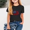 thumbnail image 2 of Taqqpue Kid 4th of July T-Shirts Boys Girls American Flag Shirt Patriotic Top Short Sleeve Crew Neck Tees for Girls Boys 2-13 Years, 2 of 4