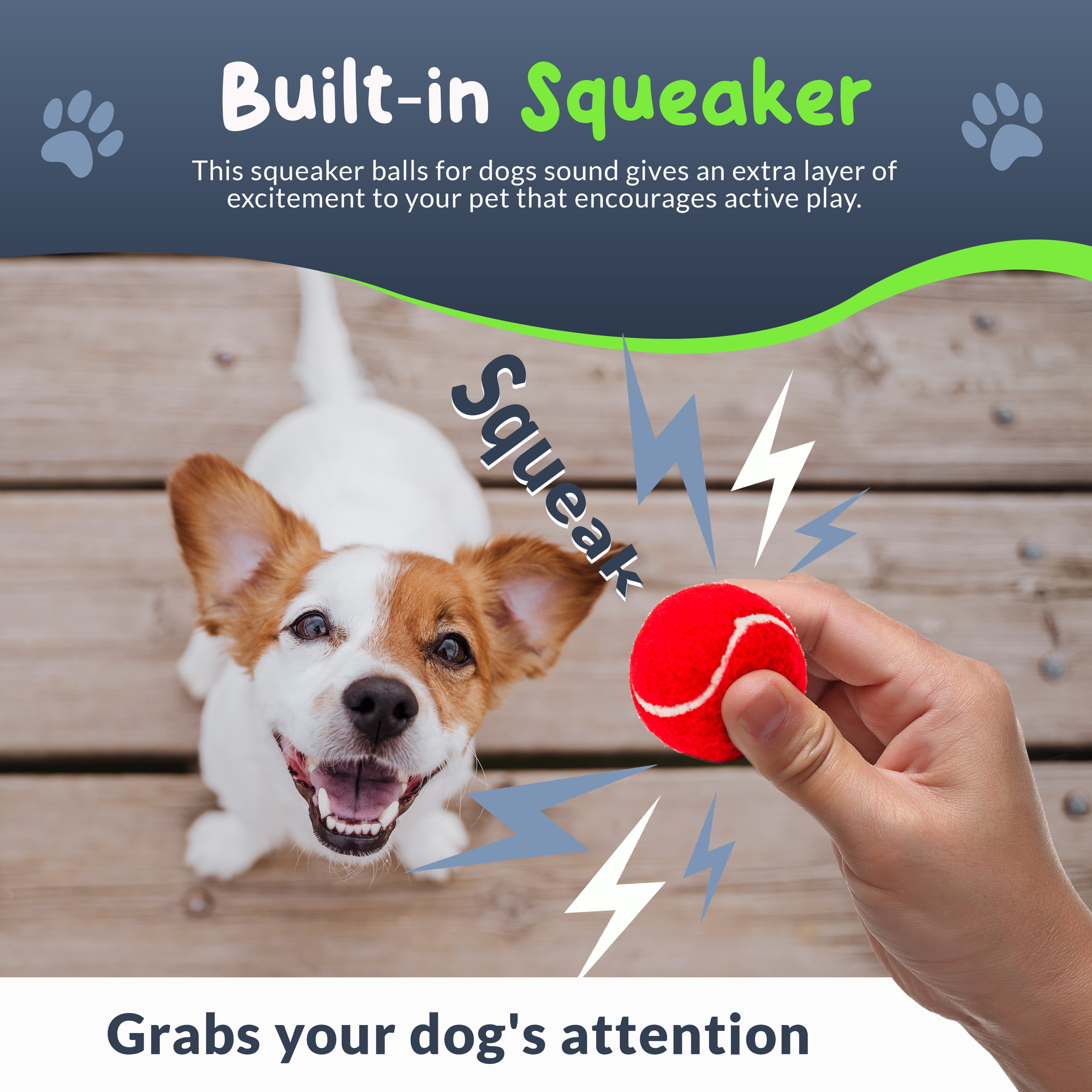 Petite Paws Squeaky Mini Tennis Balls for Small Dogs — 1.5 Inch, 12-Pack — Colorful Fetch & Training Toy
