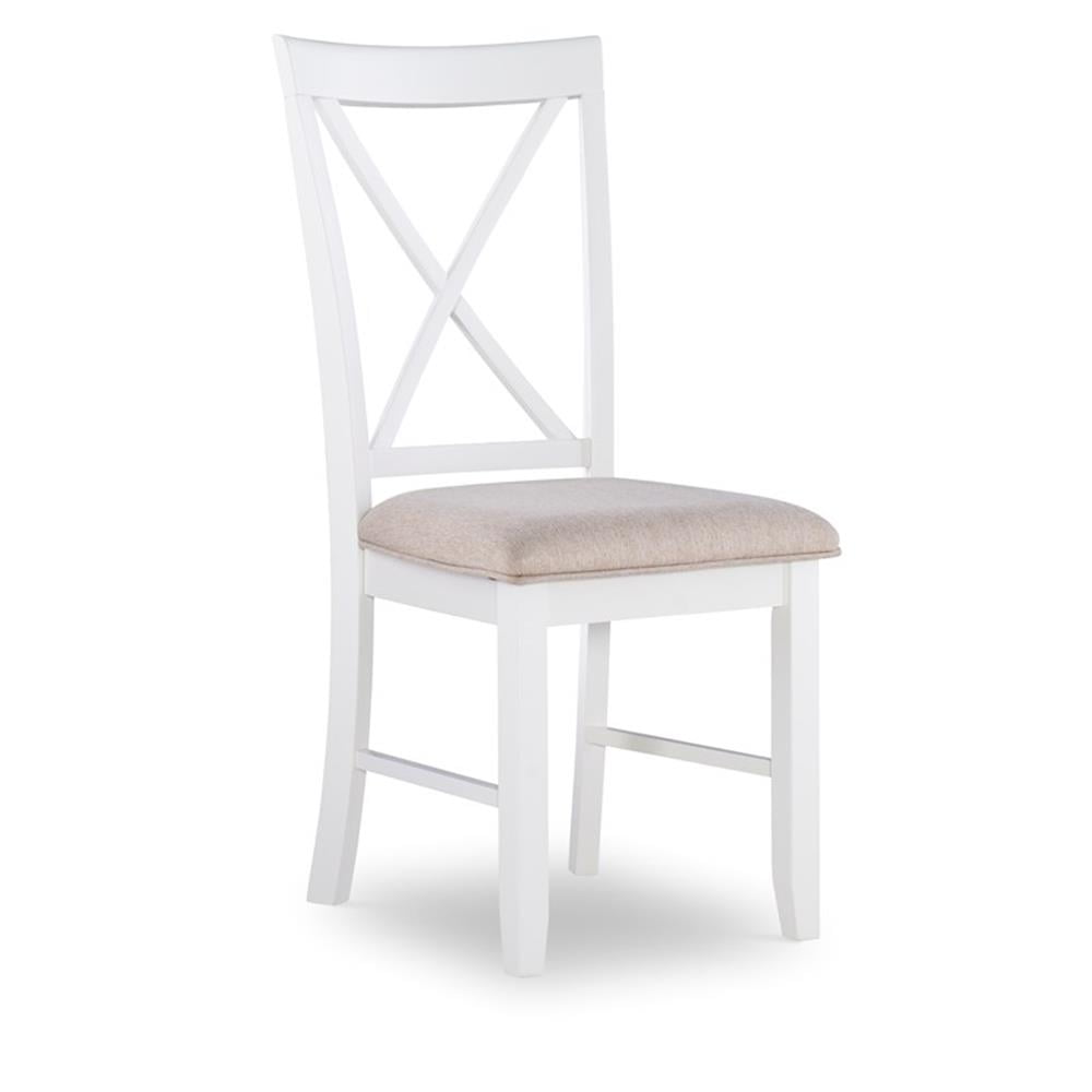 Pemberly Row Contemporary Wood Set of Two Dining Side Chairs in Brown