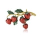 thumbnail image 1 of Broche vintage de aleación de frutas esmaltadas con fresas para mujer, 1 of 2