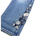 thumbnail image 7 of QERINTE Womens Plus Size Bootcut Jeans High Waisted Stretchy Flare Jean Embroidery Denim Casual, 7 of 7