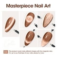 thumbnail image 6 of Gellen Cat Eye Gel Nail Polish, 18ml Gel Polish with Magnet Stick, Magnetic Shimmer Glitter Holographic Nail Polish Soak Off LED Gel for Nail Art DIY, Champagne Brown, 6 of 9