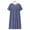 I-Dark blue, variant on CQXIDFH Round Neck Short Sleeve Nightgowns for Women Loose Pleated Pocket Floral Print Loungewear Dress, One Size Oversized Soft Knit Casual Sleep Dress for All Figure Home Wear Pink