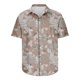thumbnail image 3 of Blusa y camisa de manga corta con cuello vuelto para hombre, camisa informal de moda con estampado de hojas y solapa de manga corta, blusa para hombre, 3 of 4