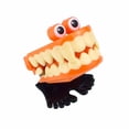 thumbnail image 1 of Orange Clockwork Wind Up Toy For Halloween Tooth Bounce With Eyes Jumping Educational Plastic Plaything, 1 of 1