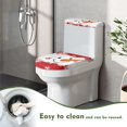 thumbnail image 5 of HELLHERO Christmas Snowman Face Toilet Protector Cover Set of 2 Elastic Fabric Stretch Fit for Friends, 5 of 8