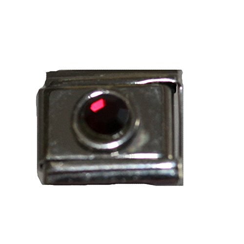 Crystal Birthstone Italian 9mm Charm Link for Bracelet