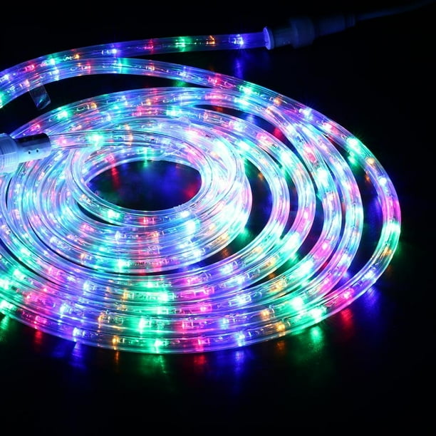 Brizled LED Rope Lights,18ft 216 LED String Lights with Clear PVC Tube, 120V UL Flexible Stripe