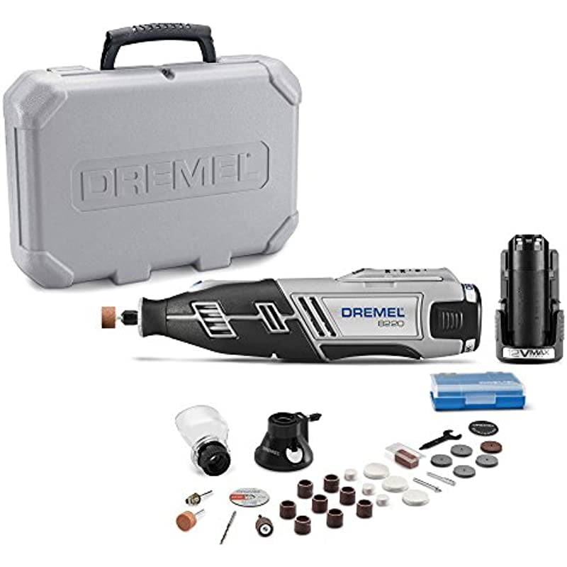8220-2/28 12-Volt Max Cordless Rotary Tool Kit with Battery, Case, 2 Attachments, 28 Accessories - Ideal for Maximum Performance Cutting, Sanding, Sharpening Grinding - Walmart.com