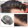ZJZZ HZZA Wig Man Human Hair Toupee Prosthesis 90 Desnity V Loop Men‘s