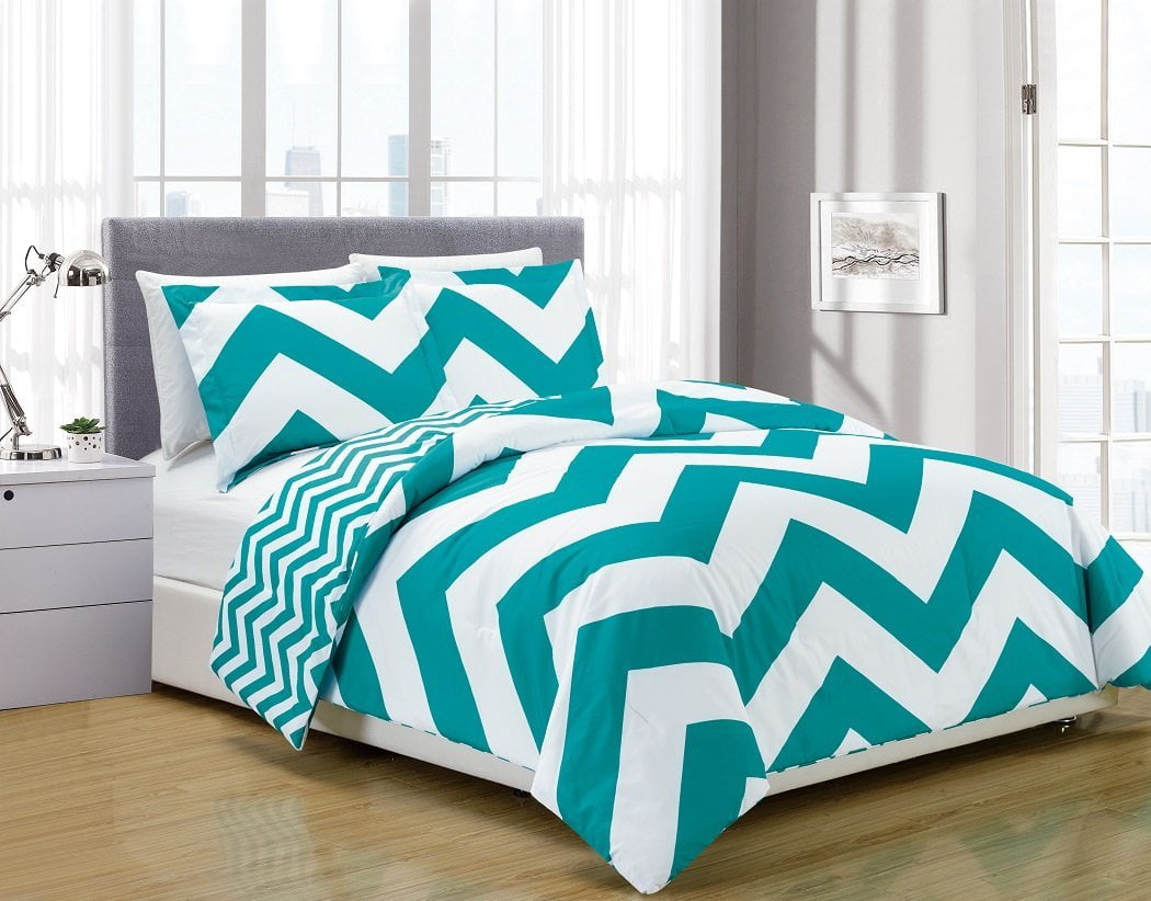 3 Piece Reversible Chevron Zig Zag Duvet Cover Set With Corner Ties 3 Piece Reversible Chevron Zig Zag Duvet Cover Set With Corner Ties King Grey 1 104 Inches X 90 By Chezmoi Collection Ship From Us