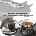 thumbnail image 6 of Cat-Bowls, Elevated Cat-Bowl, Raised Ceramic Cat-Dish with Metal Stand,Pet Water or Food Feeding Station,Dishwasher Safe, 6 of 6