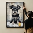 thumbnail image 4 of Miniature Schnauzer Dog Bathroom Decor - Funny Bathroom Decor Wall Art, Dog Bathroom Wall Art and Animal Canvas, Dog Bathroom Canvas, 4 of 4