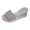 Silver, variant on Women's Rhinestone Pearl Wedge Sandals Open Toe Metallic Platfom Sandals Trendy Slip On Slide Dress Shoes Silver Size 8